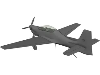 Embraer EMB 312 Tucano 3D Model preview