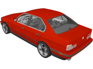 BMW 535i E34 (1990) 3D Model preview