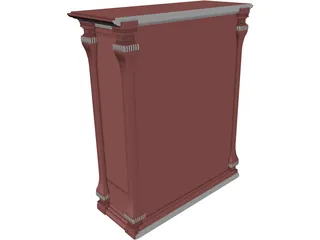 Bedroom Armoire 3D Model preview