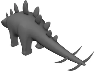 Stegosaurus Toy 3D Model preview
