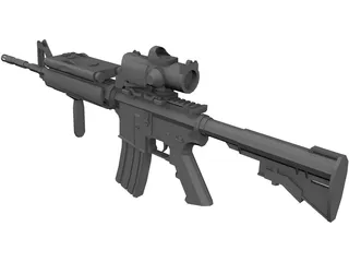 M4A1 Elcan 3D Model preview