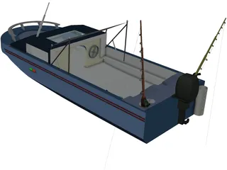 Fishing Boat 3D Model preview