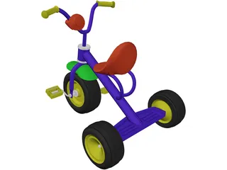Childs Bike 3D Model preview