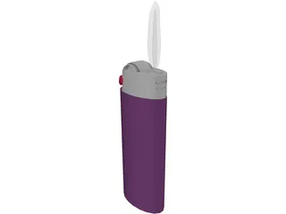 Bic Lighter 3D Model preview