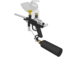 Paintball Gun 3D Model preview