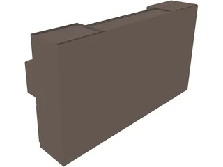 Executive Office Desk 3D Model preview