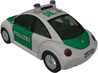 Volkswagen Beetle Polizei 3D Model preview