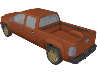 GMC Sierra Crew Cab (2013) 3D Model preview