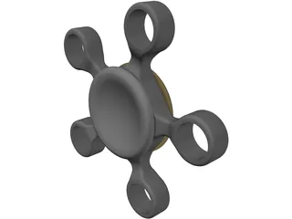 Fidget Spinner 3D Model preview