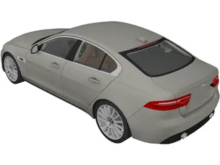 Jaguar XE Portfolio (2018) 3D Model preview