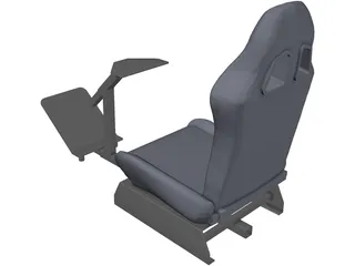 Simracing Cockpit 3D Model preview