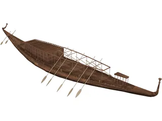 Egypt Boat 3D Model preview