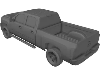 Chevrolet Silverado HD Crewcab Standard Bed (2011) 3D Model preview