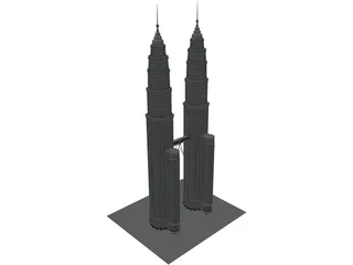 Petronas Towers 3D Model preview