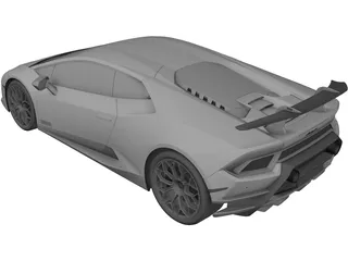 Lamborghini Huracan Performante (2017) 3D Model preview
