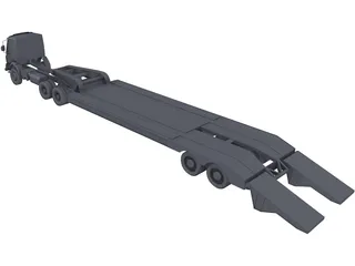 Volvo Lowbed Truck 3D Model preview