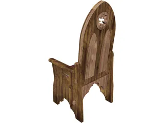 Medieval Chair 3D Model preview