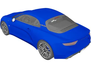 Renault Alpine A110 (2018) 3D Model preview