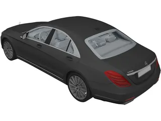 Mercedes-Benz S500 3D Model preview