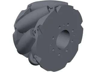 Mecanum Wheels 3D Model preview