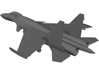 Sukhoi Su-37 Flanker 3D Model preview