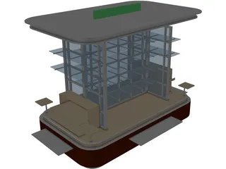 Kiosk 3D Model preview