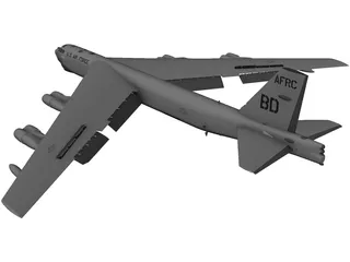Boeing B-52 Stratofortress 3D Model preview