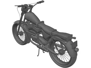Yamaha SR125 3D Model preview