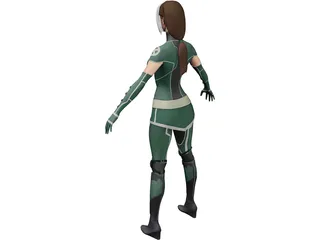 X-Men Rogue 3D Model preview