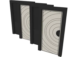Art Deco Doors 3D Model preview
