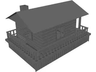 Hunter Cabin 3D Model preview