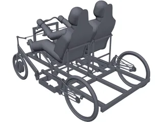 Pedal Driven Vehicle 3D Model preview