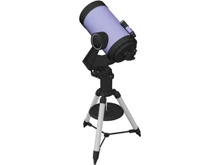 Schmidt-Cassegrain Telescope 3D Model preview