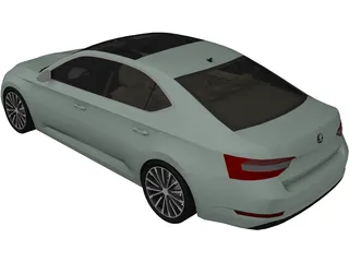 Skoda Superb (2017) 3D Model preview