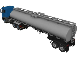 Scania R730 Tanker 3D Model preview