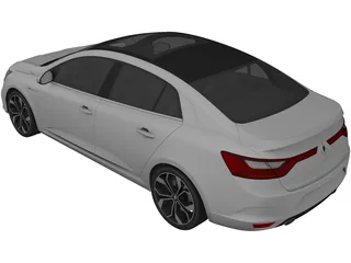 Renault Megane Sedan (2017) 3D Model preview