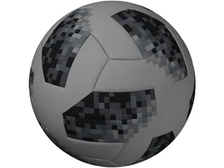 Russia Worldcup Soccer Ball 3D Model preview
