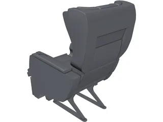 Airplane Business Class Chair 3D Model preview