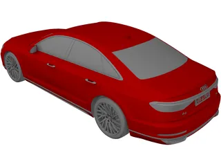Audi A8 (2017) 3D Model preview