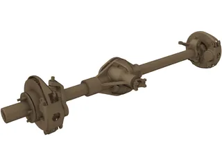 Ford High Pinion Dana 44 Front Axle 3D Model preview