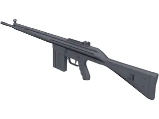 G3 H&K Rifle 3D Model preview