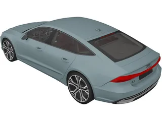 Audi A7 Sportback (2018) 3D Model preview