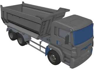 Dump Truck 3D Model preview