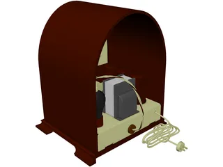 Antique Radio 3D Model preview
