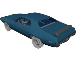 Plymouth GTX (1967) 3D Model preview