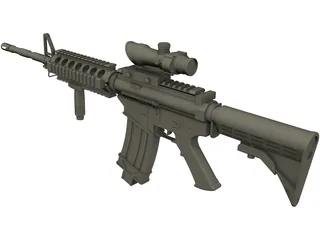 M4 Barret 3D Model preview