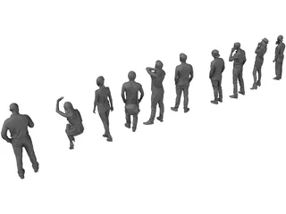 People Collection 3D Model preview