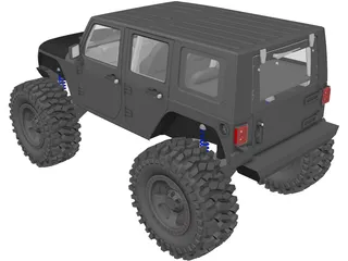 Jeep Wrangler Unlimited (2017) [Lifted] 3D Model preview