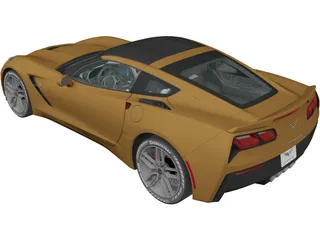 Chevorlet Corvette C7 Stingray V8 (2015) 3D Model preview