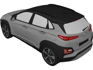 Hyundai Kona (2018) 3D Model preview
